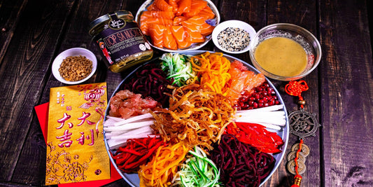 Prosperity Toss Salad (Yee Sang) - Kopi Thyme