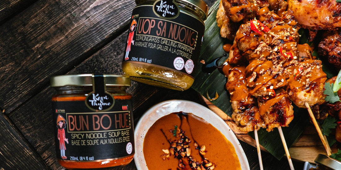 Satay with Peanut Sauce (Indonesian Style) - Kopi Thyme