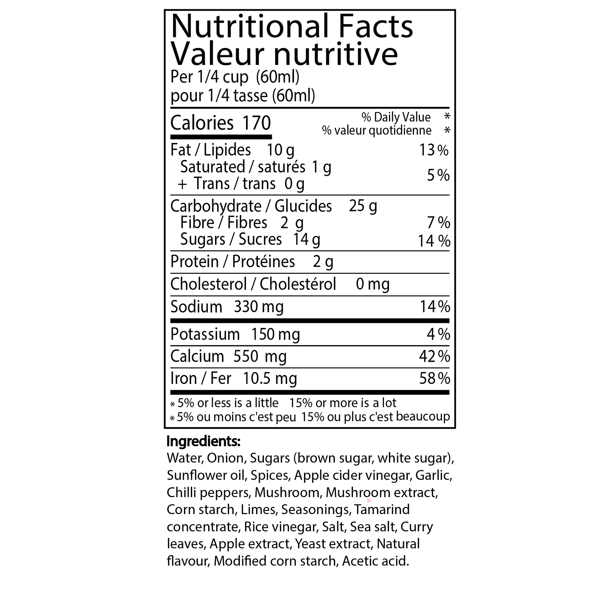 Kam Heong- Nutritional- Ingredients - Kopi Thyme