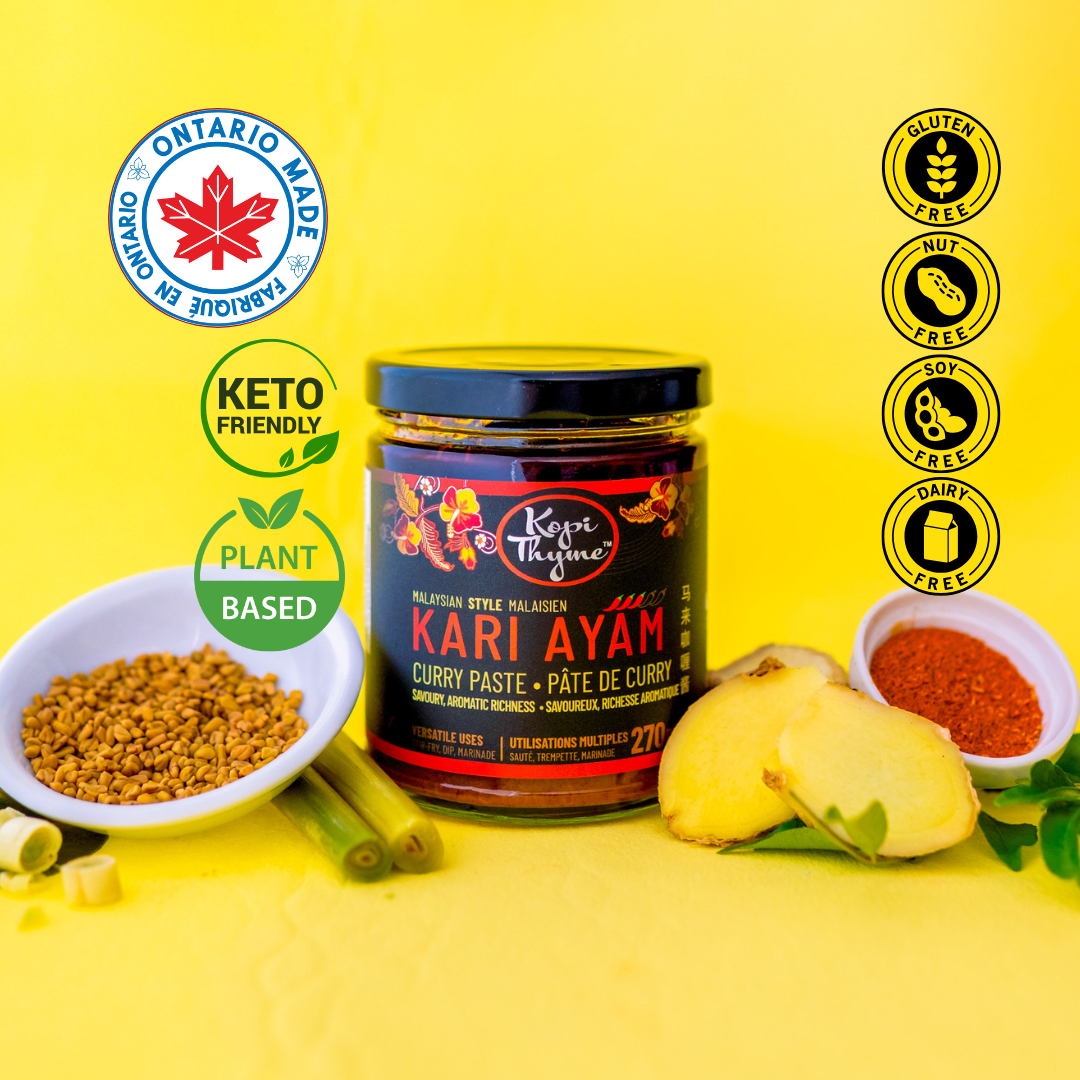 Kari-Ayam-Ontario Made-Gluten Free-Nut Free-Soy Free-Dairy Free-Plant-Based-Keto-Friendly