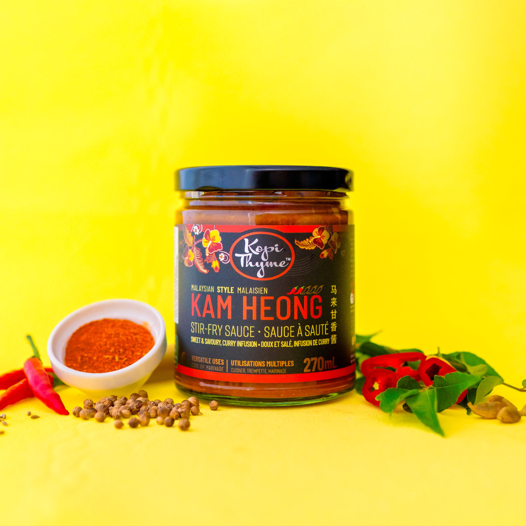 Kam Heong - Kopi Thyme, Asian seafood recipes made easy! Simple recipe and makes easy meal. Add a spoon to anything. Pairs great with noodles, vegetables, meat and as a condiment.